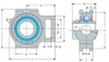 Pillow Block Bearings UCT204 205 206 207 208 209 Agricultural Bearings 